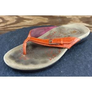 Weil Sz 7.5 M Orange Flip Flop Leather‎ Women Sandals